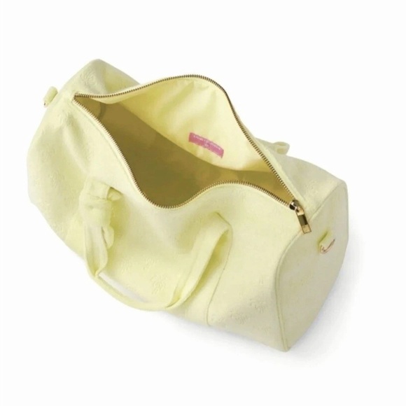 Stoney Clover x Target Yellow Terry Cloth Embossed Palm Tree Duffle Bag Beach - Picture 11 of 11